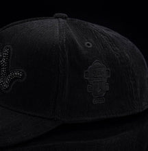 Load image into Gallery viewer, BLACK RHINESTONES CORDOROY HAT
