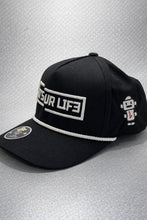 Load image into Gallery viewer, 5 PANEL BLACK ROPE HAT
