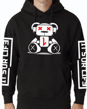 Load image into Gallery viewer, ROBOT BEAR HOODIE BLACK

