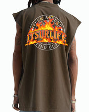 Load image into Gallery viewer, LOUDFIRE OVERSIZE MOCHA MUSCLE TEE
