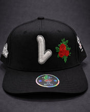 Load image into Gallery viewer, L BLACK ROSE 5 PANEL HAT
