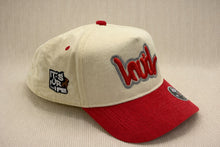 Load image into Gallery viewer, RED BEIGE LOUD CORDOROY HAT
