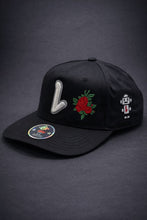 Load image into Gallery viewer, L BLACK ROSE 5 PANEL HAT
