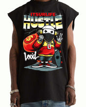 Load image into Gallery viewer, HUSTLE MUSCLE OVERSIZE SHIRT BLACK
